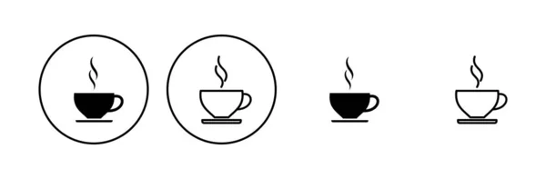 Set Iconos Taza Café Taza Vector Icono Café — Vector de stock