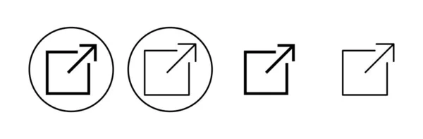 Ensemble Icônes Lien Externe Link Icon Vecteur Symbole Hyperlien — Image vectorielle