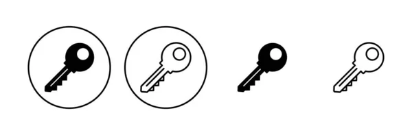 Sleutelpictogram Ingesteld Belangrijkste Vectoricoon Belangrijkste Symbool — Stockvector