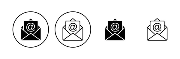 メールアイコンセット 電子メールアイコンベクトル 電子メールアイコン 封筒イラスト — ストックベクタ