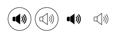 Hoparlör simgesi hazır. Hacim simgesi vektörü. Hoparlör ikon vektörü. ses sembolü