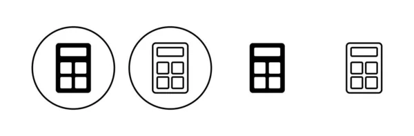 Calculator Pictogram Ingesteld Rekenmachine Pictogram Rekenmachine Vector — Stockvector