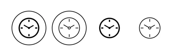 Set Icone Dell Orologio Vettore Icone Del Tempo Orologio Icona — Vettoriale Stock