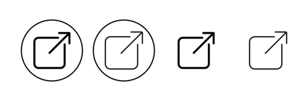 Ensemble Icônes Lien Externe Link Icon Vecteur Symbole Hyperlien — Image vectorielle