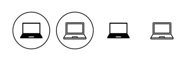 Laptop Icon Set Computer Icon Vektor — Stockvektor