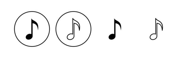 Music Icon Set Note Music Icon Vector — Stock Vector