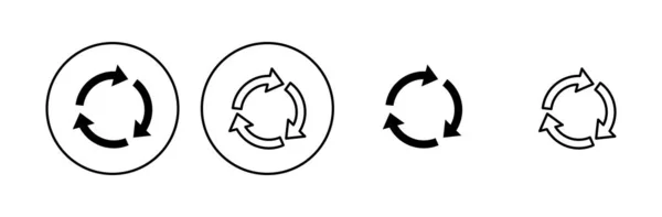 Recyklovat Ikonu Nastaveno Ikona Recyklace Vektoru — Stockový vektor