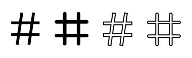 Etiket simgesi seti. hashtag sembolü