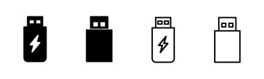 Usb simgesi ayarlandı. Flash disk simgesi vektörü