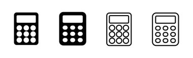 Hesap makinesi simgesi seti. Hesap makinesi simgesi. hesap makinesi vektörü