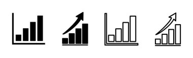Büyüyen grafik simgesi seti. Grafik simgesi. diyagram simgesi