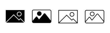 Resim simgesi seti. fotoğraf galerisi simgesi