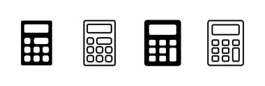 Hesap makinesi simgesi seti. Hesap makinesi simgesi. hesap makinesi vektörü