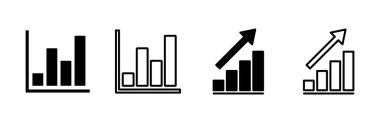 Büyüyen grafik simgesi seti. Grafik simgesi. diyagram simgesi