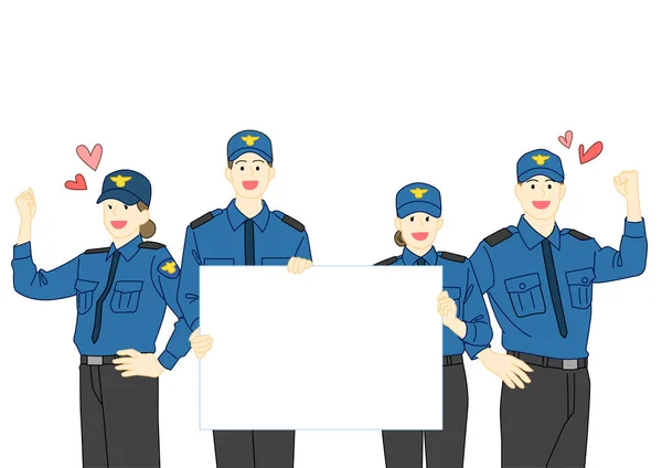 Policjant Policjantka Wektor Ilustracja — Wektor stockowy