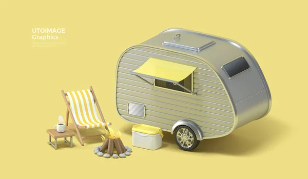 Car Camping Concept View — Foto Stock