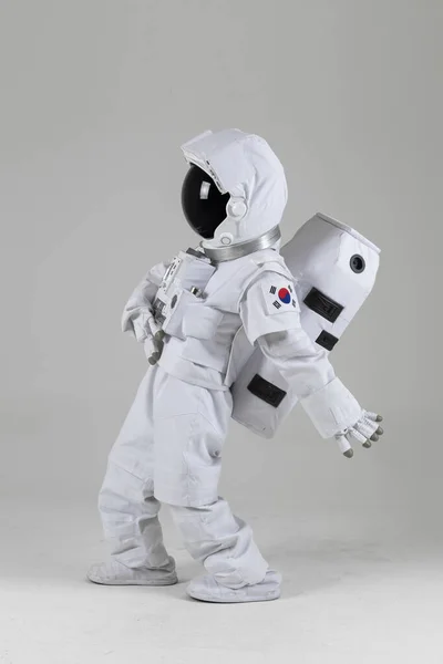 Astronauta Danzante Sfondo Bianco — Foto Stock