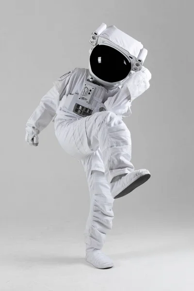 Dancing Astronaut White Background — Stock Photo, Image