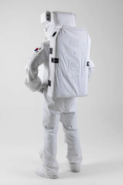 Mains Astronaute Vif Sur Taille Fond Blanc — Photo