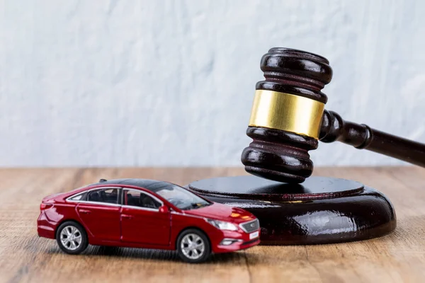 Crime Law Miniature Cars Gavel — Stock Photo, Image