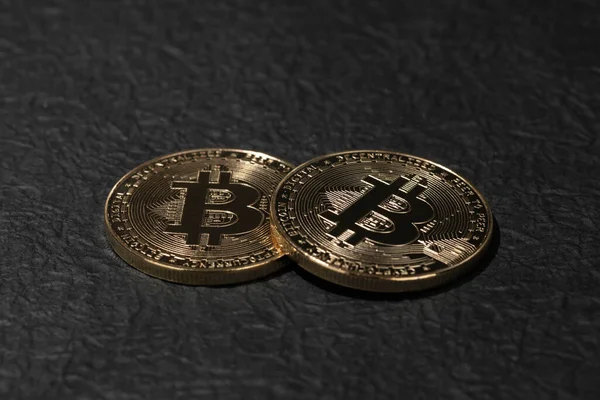 Bitcoin Dark Background — ストック写真