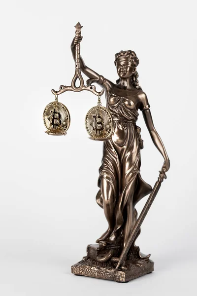 Justice Scale Bitcoin — ストック写真