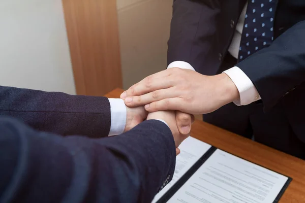 Handshaking Profissões Jurídicas Vista — Fotografia de Stock
