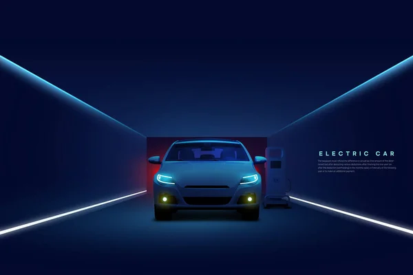 Electric Car Rendering — Stock Photo, Image