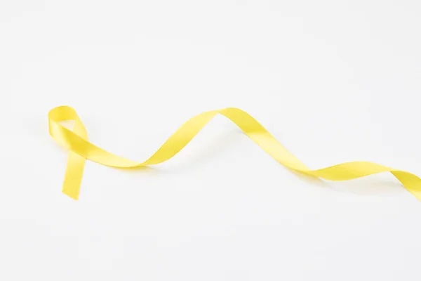 Fita Amarela Fundo Branco — Fotografia de Stock