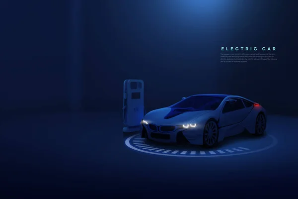 Elektrické Auto Vykreslování — Stock fotografie