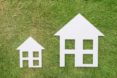 Evi bir ev ortamı, yeşil ile yaşayan