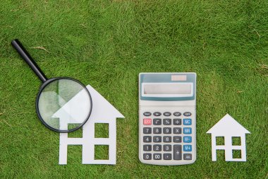 buy green building house Mortgage calculations,  calculator with clipart
