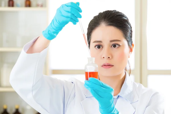 stock image Asian female scientist remix new medical frontiers