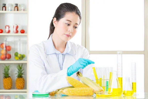 Você vai adorar modificação genética alimentar depois de conhecer o teste — Fotografia de Stock