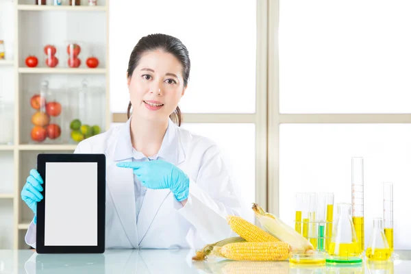 Troverete informazioni sugli alimenti geneticamente modificati su internet — Foto Stock