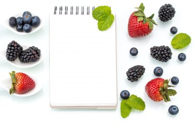 Planı, yeme sağlıklı diyet, berry, defter