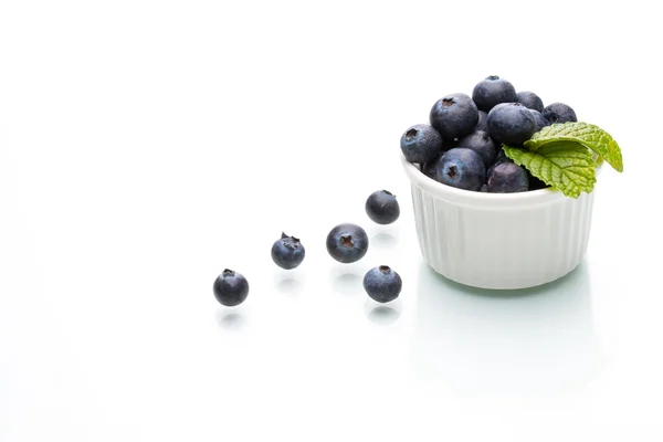 Blueberry with leaf, healthy, natural — Stock Photo, Image