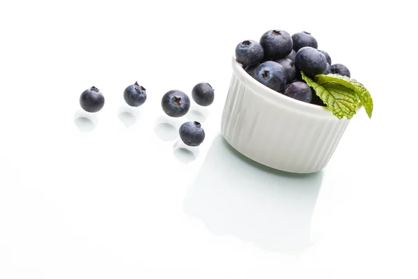 Blueberry with leaf, healthy, natural — Stock Photo, Image