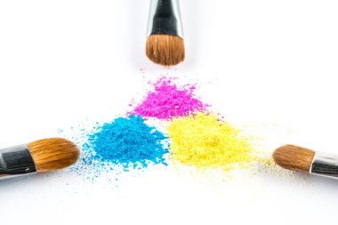 Multi Colored Powder Eyeshadow with Brush, fashion beauty tool 