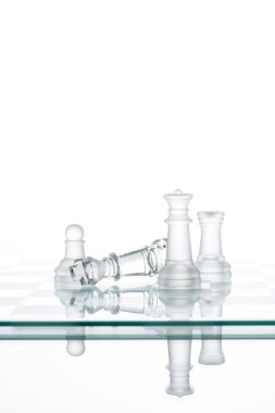 Satranç Kral Kraliçe piyon, iş kavramlar, kazanan oyun oynamak