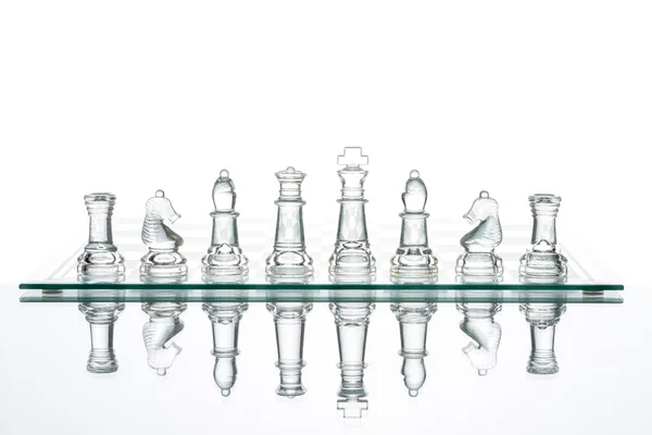 Elección de negocio liderazgo logro vidrio ajedrez transparente — Foto de Stock