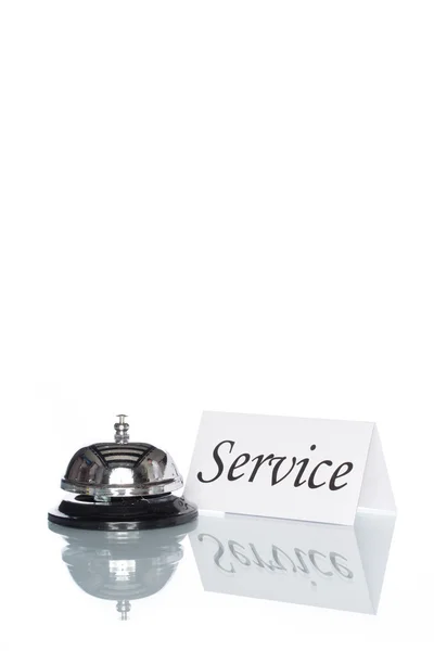 A Check-in pult, szolgáltatási jel szolgáltatás harangot — Stock Fotó