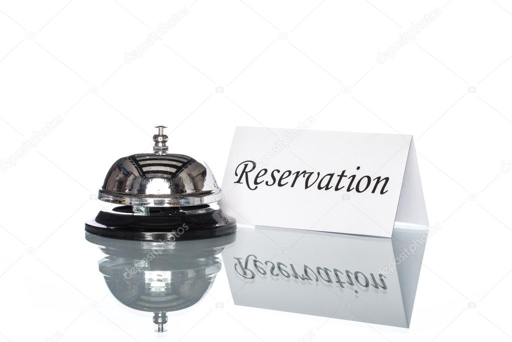 Service bell on the Check in desk,  reservation room