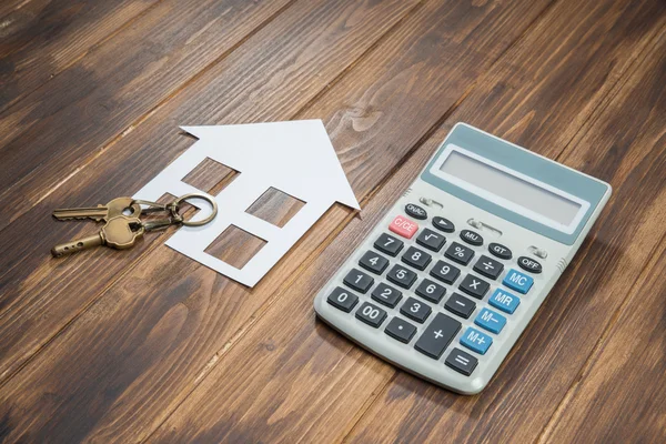 Mortgage Hesaplama, ev ve hesap makinesi ile anahtar Telifsiz Stok Imajlar