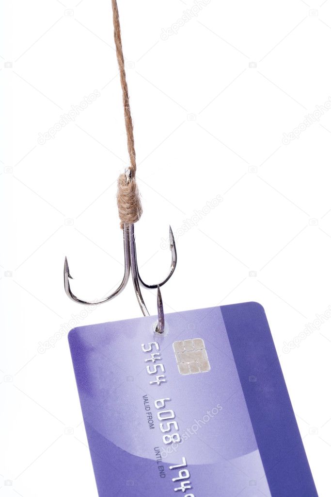 Credit Card Theft, on white background