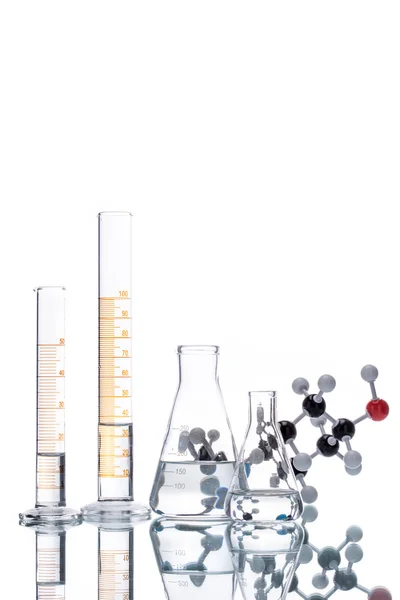 Молекулярна структура і склянку — стокове фото