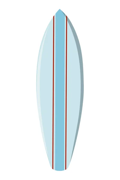 Vector Illustration Colored Surfboard Marine Extreme Sport Isolated Illustration White — Stock Vector