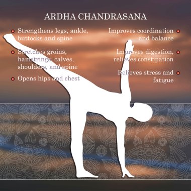 Yoga poz infographics, pratik yararları