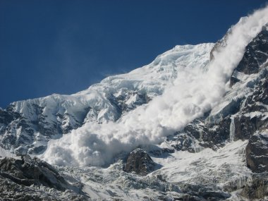 Çığ Annapurna üzerinden