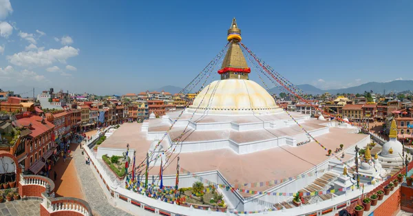 Katmandu panorama Boudhanath stupa — Stok fotoğraf